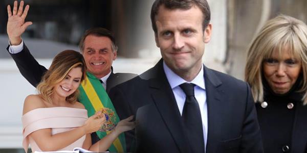 بسبب زوجتيهما : رئيس البرازيل يسخر.. وماكرون يشتم