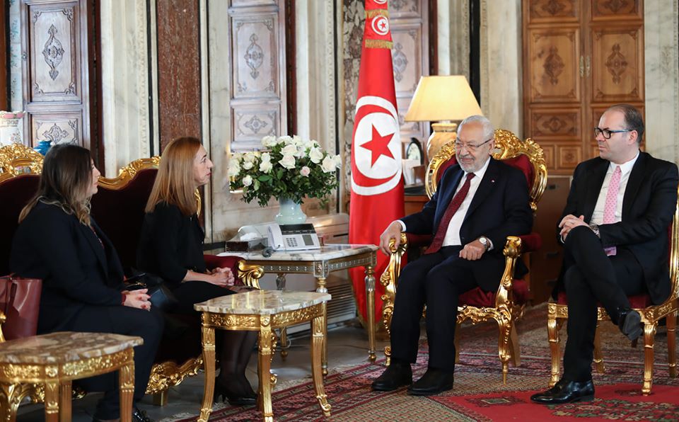 الغنوشي يستقبل مديرة مكتب الأمم المتحدة للمرأة بتونس وليبيا