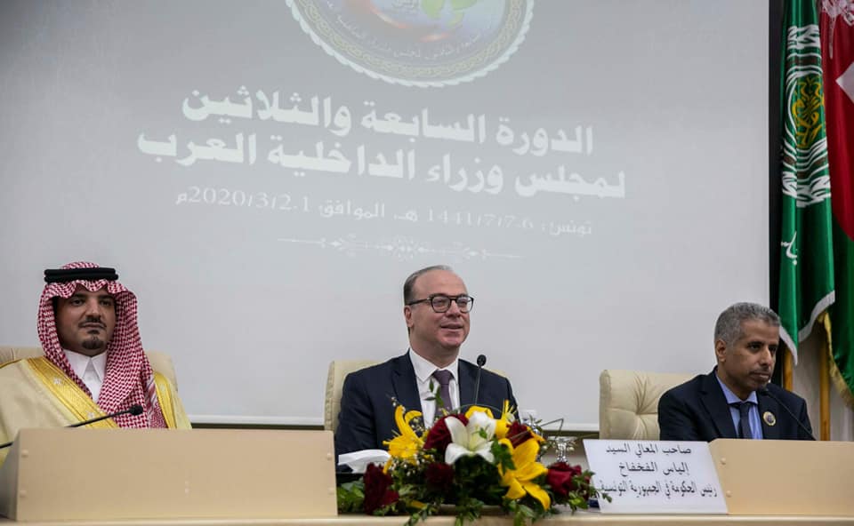 الفخفاخ يدعو إلى مزيد تفعيل التعاون العربي لمقاومة الإرهاب والجريمة المنظمة