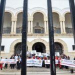 Protest At Palace Of Justice Over President’s Dismissal Of 57 judges